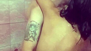 Petite Latina Teen With Small Tits Bathing In Bathroom