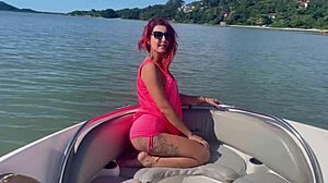 Amateur Boat Ride Featuring Natural Tits