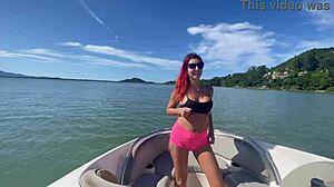 Amateur Boat Ride Featuring Natural Tits