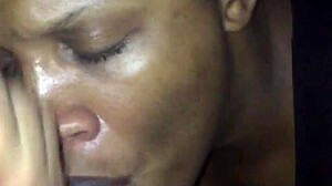 Ebony gay guy passionately sucks interracial dick with intensity