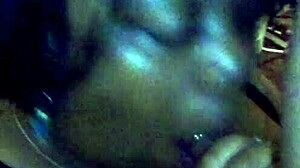 Philly bbw gives wet blowjob to big black cock