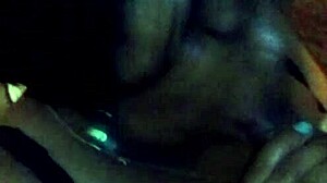 Philly bbw gives wet blowjob to big black cock