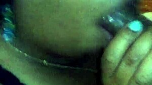 Philly bbw gives wet blowjob to big black cock