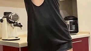 Sexy milf dances and plays