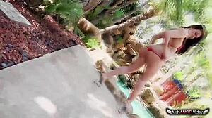 On this freaky Friday, Mandy engages in blowjob, masturbation, and cumshot with tattooed brunette