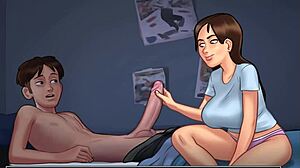 Homemade video of big tits during hot summer time