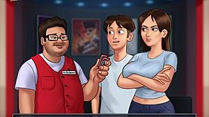 Homemade video of big tits during hot summer time