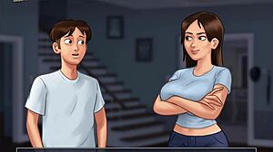 Homemade video of big tits during hot summer time