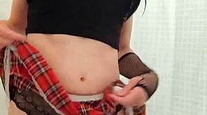 Teen amateur crossdresser plays with cock in gay solo scene