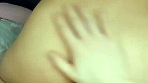 wet asian girlfriend orgasms on white cock during interracial riding