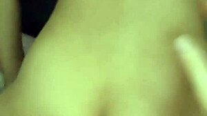 wet asian girlfriend orgasms on white cock during interracial riding