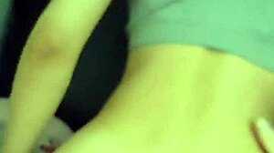 wet asian girlfriend orgasms on white cock during interracial riding