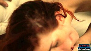 spanish ginger teen 18+ takes control, licks pussy