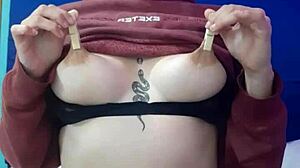 Latina Plays With Wet Nipples On Webcam