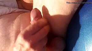 German guy cumming while playing