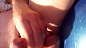 German guy cumming while playing
