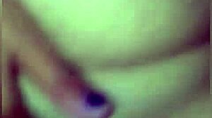 Hot wife masturbates with dildo, fingering herself passionately