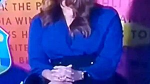 Horny Indian MILF TV Anchor Bent Over for Doggystyle Creampie