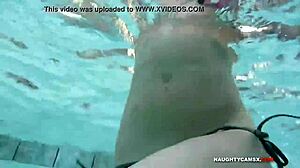 Beautiful ass in comic strip pose underwater in high definition