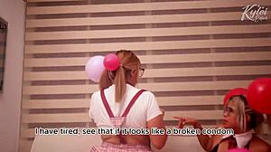 Kylei Ellish and Ann's balloon-filled, lesbian masturbation adventure