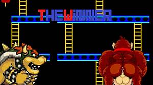 Mugen R-18 Deux - Bowser Koopa and Donkey Kong battle Mario in furry gay action. Bareback cartoon clash unfolds.