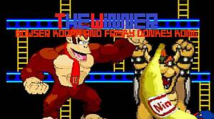 Mugen R-18 Deux - Bowser Koopa and Donkey Kong battle Mario in furry gay action. Bareback cartoon clash unfolds.