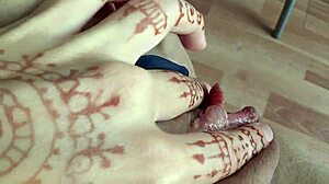 Orgasm achieved with panties stuffed in pussy