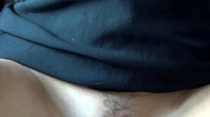 Orgasm achieved with panties stuffed in pussy