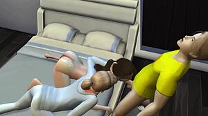 Hidden Blowjob Turns Into Wild Anime Threesome Action