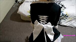 young pretty woman strips to show big tits