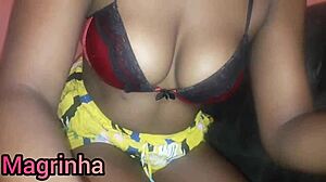 Black stud pounds skinny latina's shaved pussy hard!