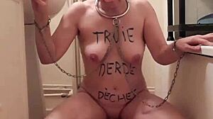 Slave Submits in BDSM Auto-Session as a Slut