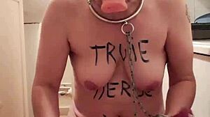 Slave Submits in BDSM Auto-Session as a Slut