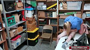 this lp officer sucks the shoplifter's cock in the office pov