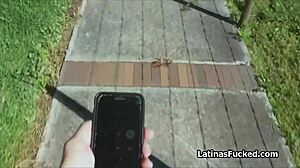 super cute latina amateur in her first casting interview