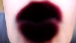 Intense mouth fetish with tongue action.