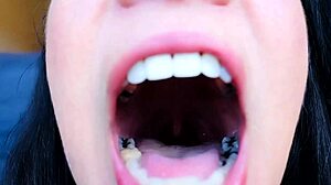 Intense mouth fetish with tongue action.