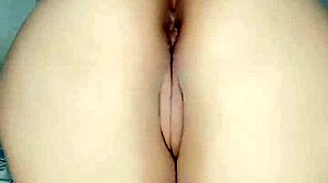 Curvy girl touches her big ass and tits alone