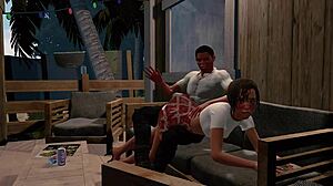 Jack and Emma Spanked in Paradise