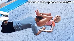 Blonde Gets Fucked Hard In Gym 3D Animation