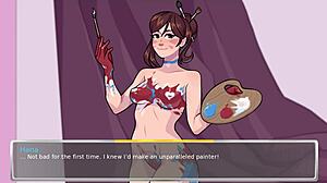 3D animated teacher Mei gets naughty with students