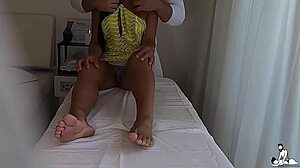 Married woman grabs dick of tantric massage therapist