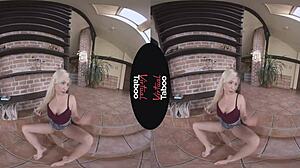 virtual taboo with blonde in jeans and shaved pussy