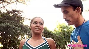 slim amateur babe pounded hard in wet pussy after blowjob!