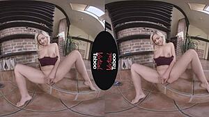 virtual taboo with blonde in jeans and shaved pussy