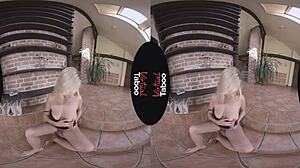 virtual taboo with blonde in jeans and shaved pussy