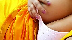 Hey, look at this Indian teen with big tits!