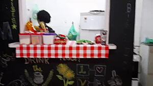 Caught Fucking At Work! Blonde Latina Orgasms On Monster Cock!