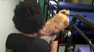 Caught Fucking At Work! Blonde Latina Orgasms On Monster Cock!
