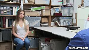 Shoplifting incident involving summer brooks in a store setting